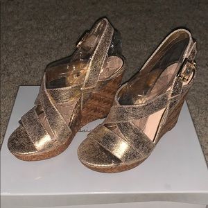 Wedge Sandals- Gold